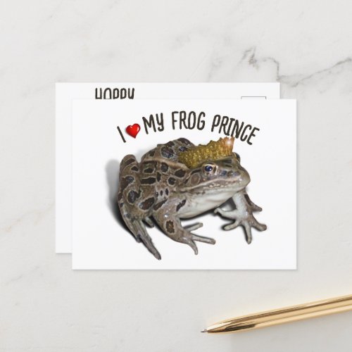 I Love My Frog Prince Postcard