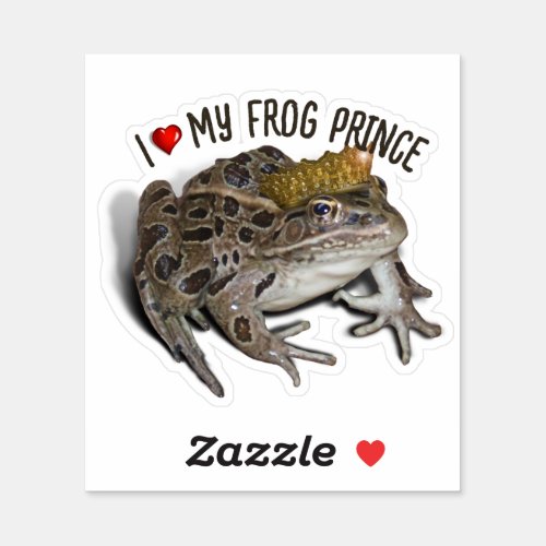 I Love My Frog Prince Sticker