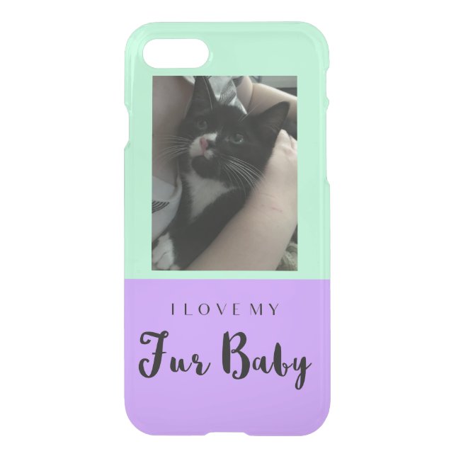 I Love My Fur Baby Custom Pet Phone Case (Back)