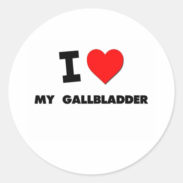I Love My  Gallbladder Classic Round Sticker (Front)