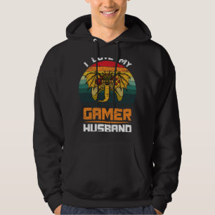 I Love My Gamer Husband Video Gamer Couple 2 Hoodie