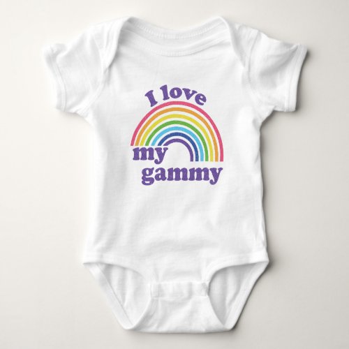 I Love My Gammy _ Cute Rainbow  Baby Bodysuit
