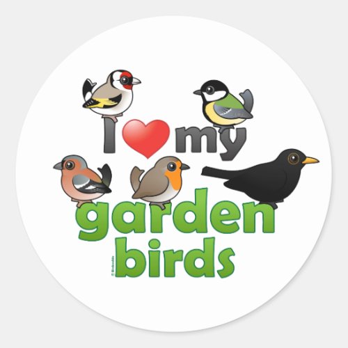 I Love My Garden Birds Products with Cute British Birds