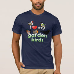 I Love My Garden Birds Men's Basic American Apparel T-Shirt
