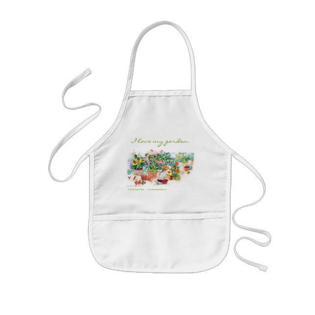 I love my garden kids' apron (Front)