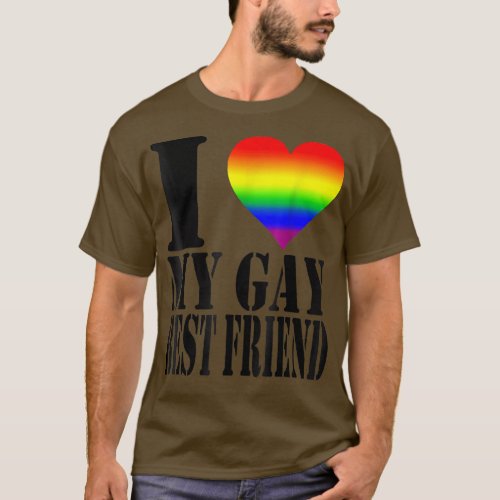 I Love My Gay Best Friend Shirt Rainbow Flag LGBTQ