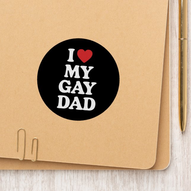 I Love My Gay Dad I Heart My Gay Dad Patch (On Folder)