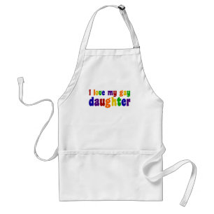I Love My Gay Daughter Adult Apron