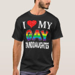 I Love My Gay Granddaughter LGBT Lesbian Rainbow T-Shirt<br><div class="desc">I Love My Gay Granddaughter LGBT Lesbian Rainbow Visit our store to see more amazing designs</div>