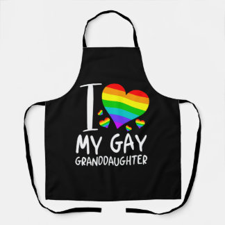 I Love My Gay Granddaughter Lgbt Month Family Apron