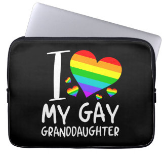 I Love My Gay Granddaughter Lgbt Month Family Laptop Sleeve