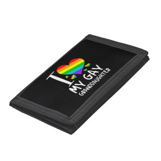 I Love My Gay Granddaughter Lgbt Month Family Trifold Wallet
