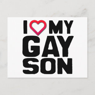 I Love my Gay Son Postcard