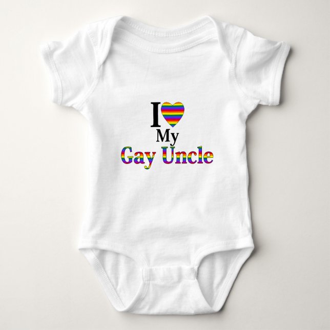 I Love My Gay Uncle Baby Bodysuit (Front)