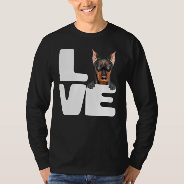 I Love My German Pinscher Dog T-Shirt (Front)