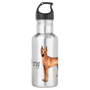 I Love my German Pinscher Stainless Steel Water Bottle