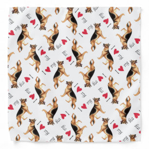 I Love my German Shepherd Bandana