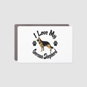 I Love My German Shepherd  Car Magnet
