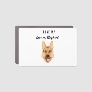 I Love My German Shepherd  Car Magnet
