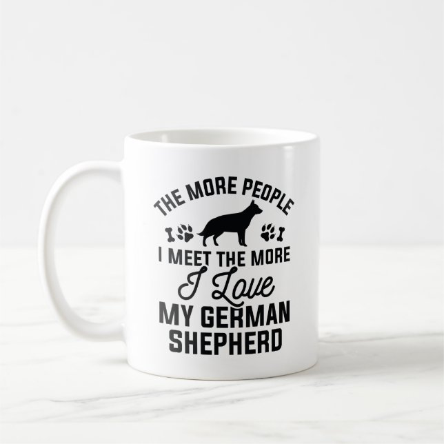 I Love My German Shepherd Coffee Mug (Left)