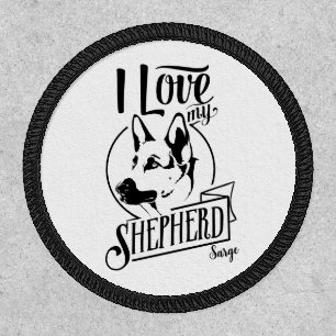 I Love My German Shepherd Customizable Patch