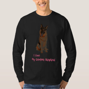 I Love My German Shepherd Dog Lovely Design T-Shirt