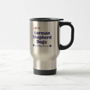 I Love My German Shepherd Dogs (Multiple Dogs) Travel Mug