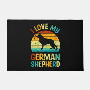 I Love My German Shepherd   Doormat