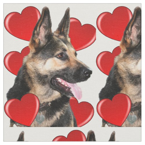 I love my German Shepherd fabric