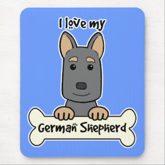 I Love My German Shepherd Mouse Pad