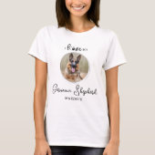 I Love My German Shepherd Personalized Dog Photo T-Shirt (Front)