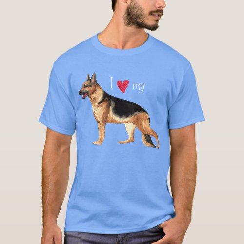 I Love my German Shepherd T_Shirt