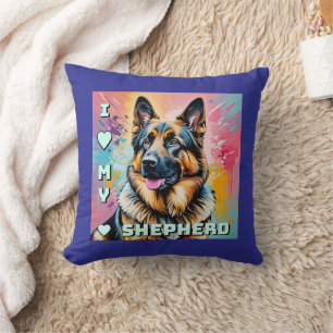 I love my German Shepherd Throw Pillow