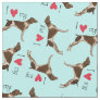 I Love my German Shorthaired Pointer Fabric