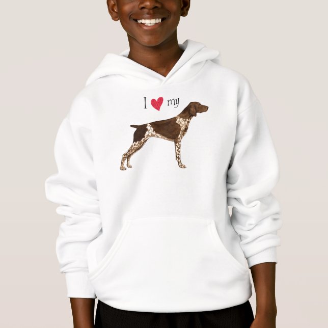 I Love my German Shorthaired Pointer Hoodie (Front)