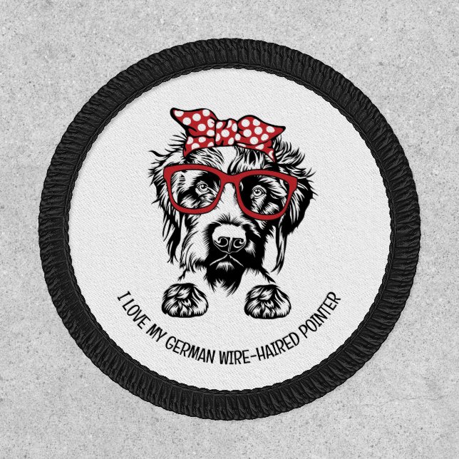 I Love My German Wire-Haired Pointer Patch (Front)