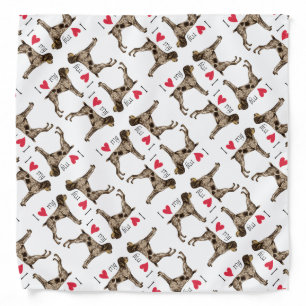 I Love my German Wirehaired Pointer Bandana