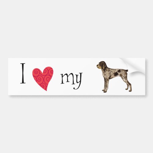 I Love my German Wirehaired Pointer Bumper Sticker