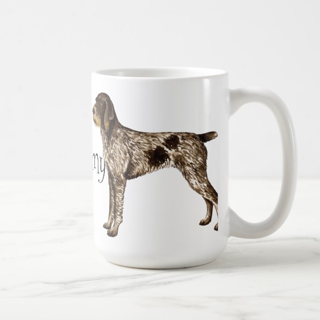 I Love my German Wirehaired Pointer Coffee Mug (Right)