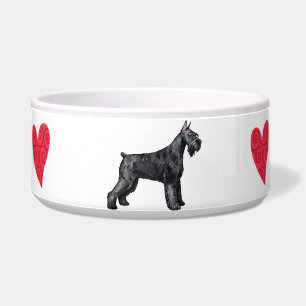 I Love my Giant Schnauzer Bowl
