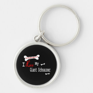 I Love My GIANT SCHNAUZER Keychain
