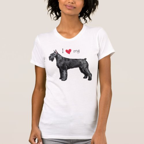 I Love my Giant Schnauzer T_Shirt