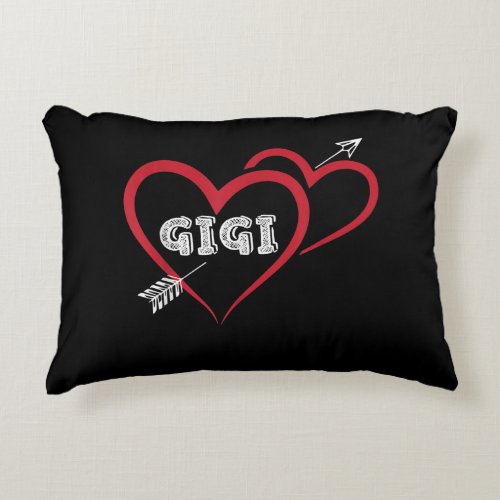 I Love My Gigi Valentine Day Heart Accent Pillow