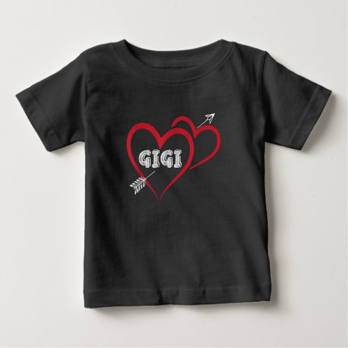 I Love My Gigi Valentine Day Heart Baby T_Shirt