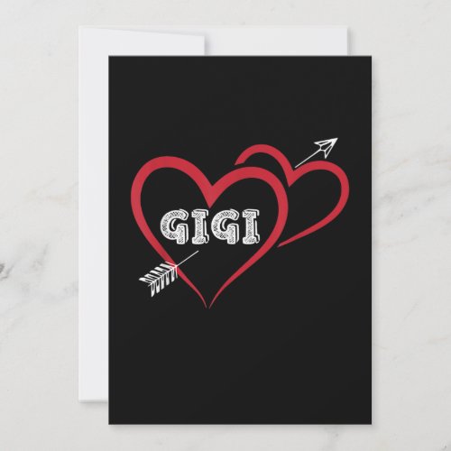 I Love My Gigi Valentine Day Heart Holiday Card