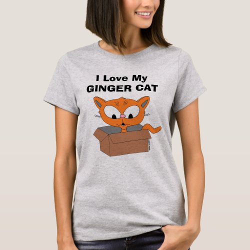I Love My Ginger Cat T_Shirt