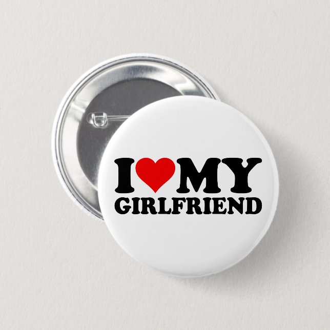 I Love My Girlfriend 1WH1 Button (Front & Back)