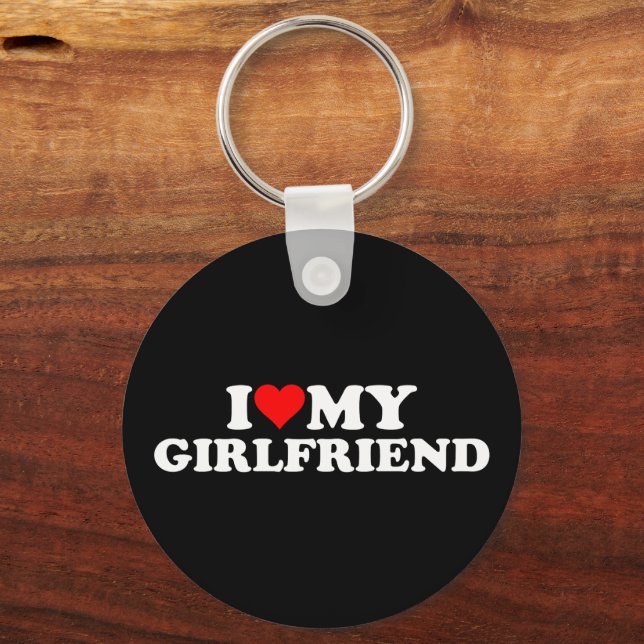 I Love My Girlfriend 3BK1 Keychain (Front)