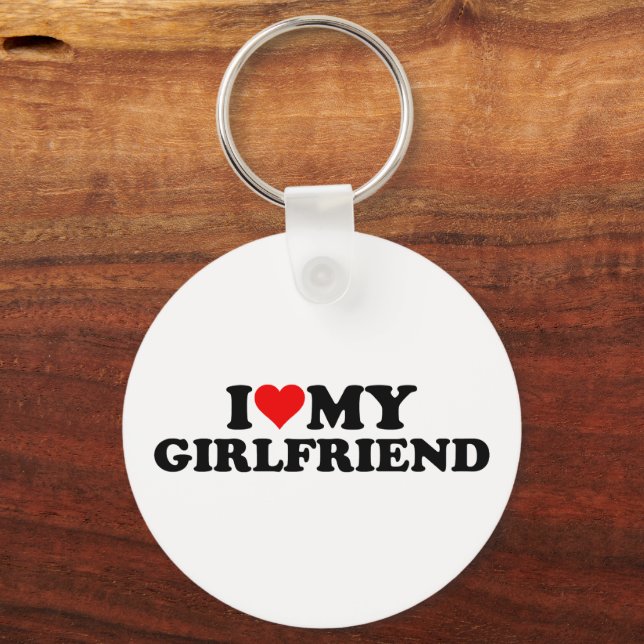 I Love My Girlfriend 3WH1 Keychain (Front)