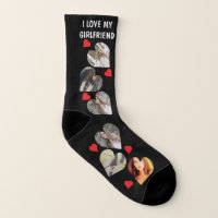 I Love My Girlfriend 6 Photo Collage, Hearts Socks